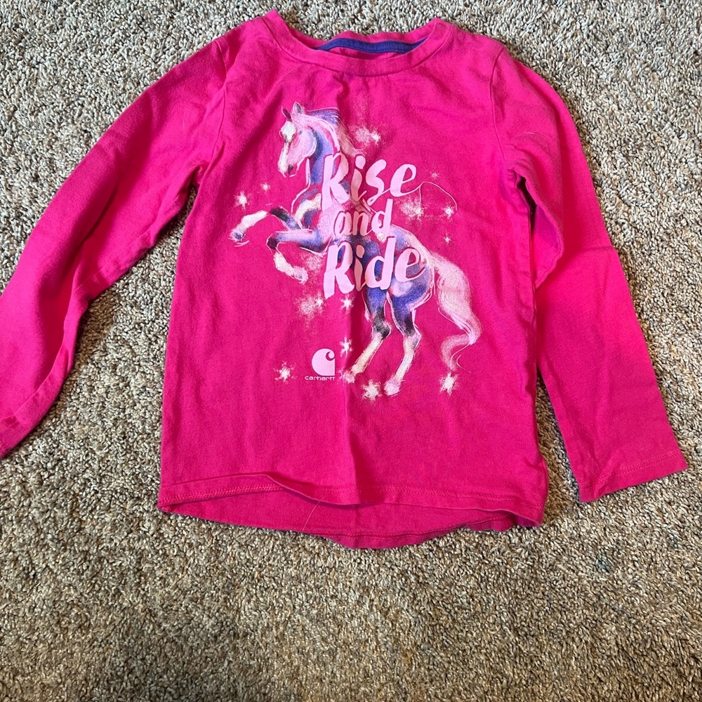 Girls Toddler Carhartt Long Sleeve Shirt 3T